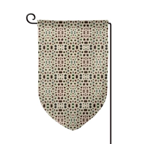 Farbige Petoskey-Stein-Druck, doppelseitige Premium-Gartenflagge, Gartenflaggen für Heimdekoration, wetterbeständig und doppelt genäht, 45,7 x 32,8 cm von EZDLOWVBA