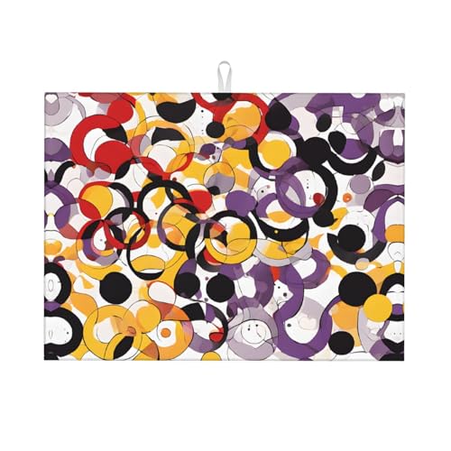 Mid Century Abtropfmatte, modernes Retro-Design mit Tropfenformen, saugfähig, Küchentheke, Abtropfbrett, Matte für Küche, rutschfeste Tischmatte, Platzset, 45,7 x 61 cm Mid Century Abtropfmatte, modernes Retro-Design mit Tropfenformen, saugfähig, Küchentheke, Abtropfbrett, Matte für Küche, rutschfeste Tischmatte, Platzset, 45,7 x 61 cm von EZDLOWVBA