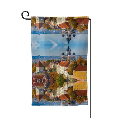 Tallinn Estland City Print doppelseitige Premium-Gartenflagge, Gartenflaggen für Heimdekoration, wetterbeständig und doppelt genäht, 45,7 x 32,8 cm Tallinn Estland City Print doppelseitige Premium-Gartenflagge, Gartenflaggen für Heimdekoration, wetterbeständig und doppelt genäht, 45,7 x 32,8 cm von EZDLOWVBA