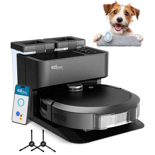 EZICLEAN Staubsaugerroboter, angeschlossen, mit Ablaufbasis All-in-One Z10 Plus von EZICLEAN