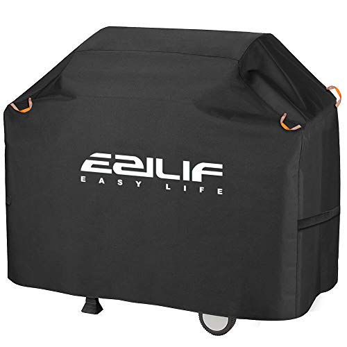 EZILIF Grillabdeckung Wetterfest Grill Abdeckhaube 210D Oxford-Stoff Gasgrill Abdeckhaube mit Reflexstreifen Grillhaube Schutzhülle für Brinkmann, Char Broil, Weber und Jenn Air (147x61x117cm) von Ezilif