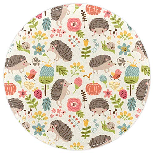 Ezioly Badematte mit niedlichem Igel-Muster, rutschfest, waschbar, rund, 40 x 40 cm Ezioly Badematte mit niedlichem Igel-Muster, rutschfest, waschbar, rund, 40 x 40 cm von EZIOLY