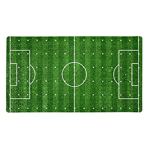 Top-Sicht auf Fußballfeld, rutschfester Badezimmerteppich, Badematte, saugfähig, 40,6 x 71,1 cm von EZIOLY