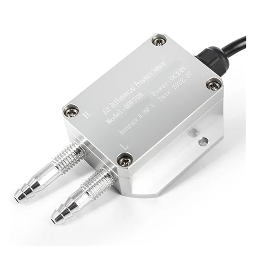 EZLUIYLDH Differenzdruck-Luftdrucktransmitter 0–100 Pa, 0–200 Pa, 0–500 Pa bis 4–20 mA, 0–10 V, RS485, Differenzdrucksensor-Wandler (Farbe: Ausgang RS485, Größe: -1 kPa bis 0) von EZLUIYLDH
