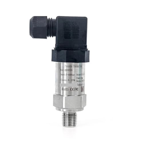 EZLUIYLDH G1/4 0-10 V Ausgang 0~10 bar ~25 bar ~600 bar DC24 V Druckmessumformer Wasser Öl Luft Lufttransmitter (Farbe: 4-20 mA, Größe: 0-300 bar) von EZLUIYLDH