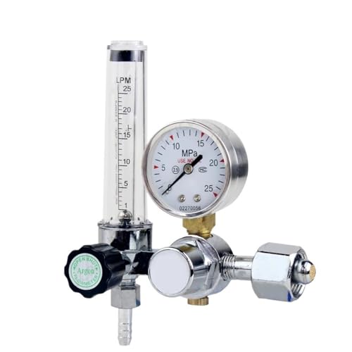 EZLUIYLDH Manometer 0-30MPA Argonregler CO2 MIG Wig Durchflussmesser Gasregler Durchflussmesser Schweißschweißdruckmesser Druckminderer Manometer Messventil (AR-196) von EZLUIYLDH
