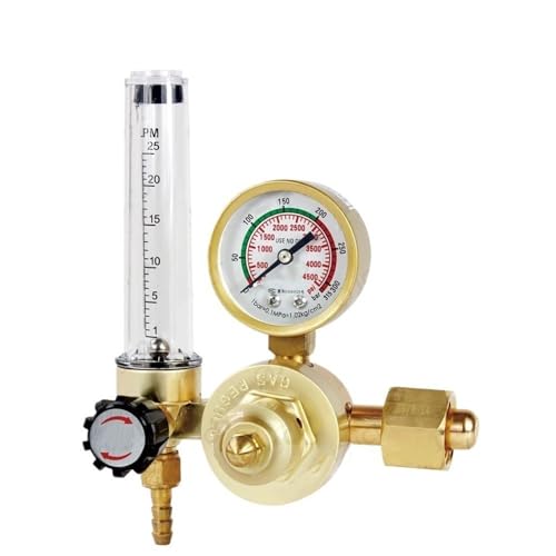 EZLUIYLDH Manometer 0-30MPA Argonregler CO2 MIG Wig Durchflussmesser Gasregler Durchflussmesser Schweißschweißdruckmesser Druckminderer Manometer Messventil (AR-216B) von EZLUIYLDH