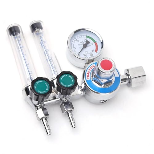 EZLUIYLDH Manometer Doppelrohr Argon Druckminderer 0-25Mpa Argon Regler Durchflussmesser Gasregler Schweißen Schweißmessgerät Druckminderer Regler EZLUIYLDH Manometer Doppelrohr Argon Druckminderer 0-25Mpa Argon Regler Durchflussmesser Gasregler Schweißen Schweißmessgerät Druckminderer Regler von EZLUIYLDH