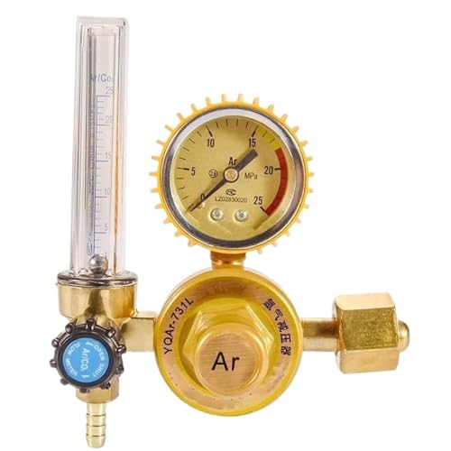 EZLUIYLDH Manometer Energiesparender Anti-Fall-Argon-Druckminderer Durchflussmesser Druckregelventil Manometerregler(A) von EZLUIYLDH
