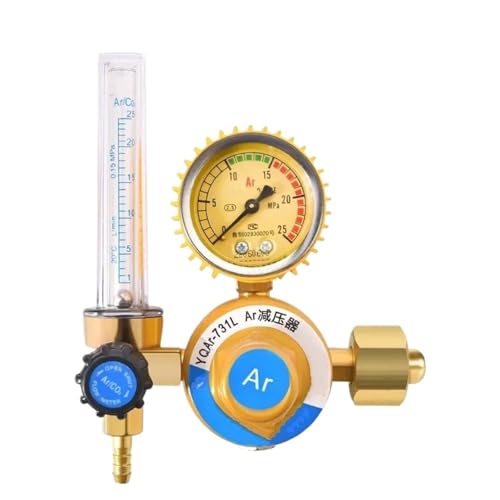 EZLUIYLDH Manometer Energiesparender Anti-Fall-Argon-Druckminderer Durchflussmesser Druckregelventil Manometerregler(D) von EZLUIYLDH