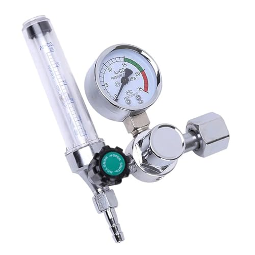 EZLUIYLDH Regler Minderer Druck Gas Durchflussmesser Argon Regler CO2 Gas-Regler Durchflussmesser Schweißen Schweiß Manometer Druck Minderer von EZLUIYLDH