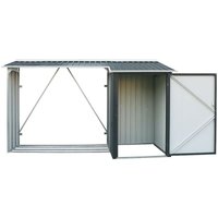 Kaminholzregal mit Abstellraum WoodStore Combo 8' x 3' Duramax, 272x108x160 cm,von Ezooza von EZOOZA