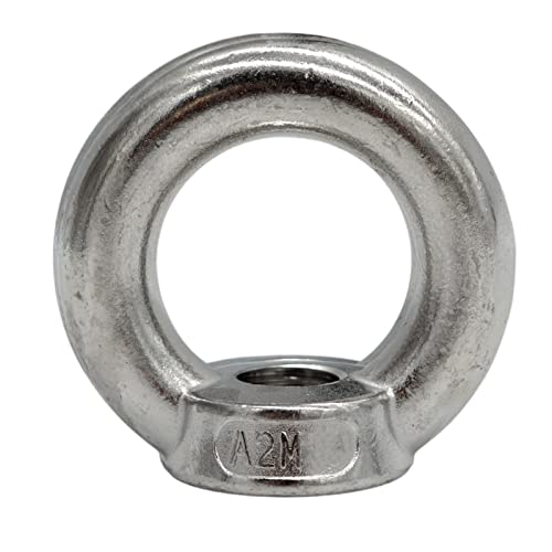 EZOTec - 1 Stück Ringmutter M10 ähnl. DIN 582 - Edelstahl V2A A2 -Ösenmutter Augen-Mutter (gegossen, poliert) von EZOTec