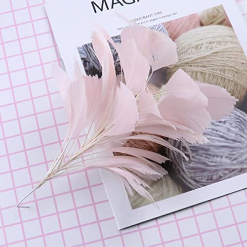 Feder Blume DIY Kopfschmuck Gans Truthahn Federn Kopfschmuck Hochzeit Karneval Dekorative Feder für Olivgrün [Golden] von EZVFIRPDFZ