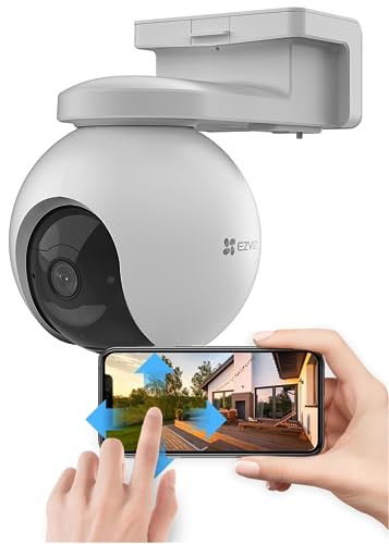 EZVIZ 4G LTE Überwachungskamera, Kabellose PTZ Kamera Outdoor, Schwenkbare Akku Kamera mit Personenerkennung, Automatische Verfolgung, Aktive Verteidigung, Zwei-Wege-Audio und microSD-Kartenslot, EB8 von EZVIZ