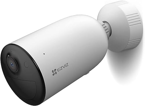 EZVIZ Akku Kamera, 100% kabellos, 2MP Außenkamera mit PIR Sensor und Farbnachtsicht, aktive Verteidigung mit Siren und Spotlight, Zwei-Wege-Audio, 5400mAh Batterie. KI Personenerkennung verfügbar, CB3 von EZVIZ