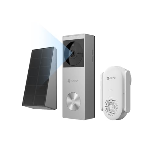 EZVIZ CP3 Pro Akku Video-Türklingel mit Chime CH1, Kabellose Klingel mit Kamera, Personenerkennung, 2K & Farb-Nachtsicht, Zwei-Wege-Audio, 8GB eMMC-Speicher, Video Doorbell mit Solarpanel + Chime Kit EZVIZ CP3 Pro Akku Video-Türklingel mit Chime CH1, Kabellose Klingel mit Kamera, Personenerkennung, 2K & Farb-Nachtsicht, Zwei-Wege-Audio, 8GB eMMC-Speicher, Video Doorbell mit Solarpanel + Chime Kit von EZVIZ