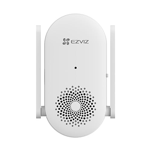 EZVIZ Indoor WLAN Chime CH1 | 0–72 dB einstellbare Lautstärke, 20 Klingeltöne, Plug-in-Installation, APP-Steuerung, integrierte Sirene, Smart Home-Chime für kabellose Video-Türklingel DB2 von EZVIZ