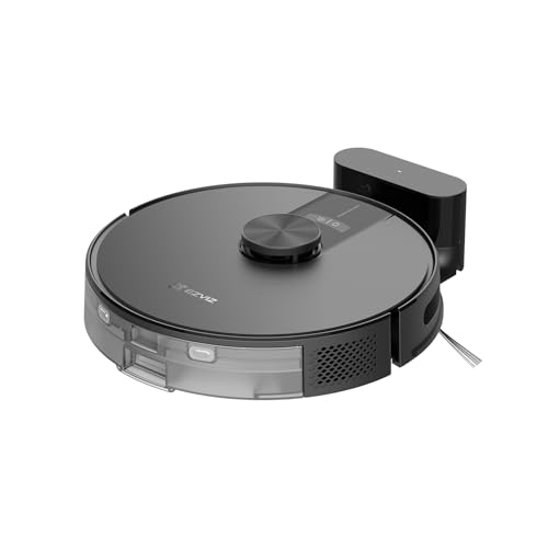 EZVIZ Staubsaugerroboter mit Wischfunktion, WLAN Saugroboter mit LDS LiDAR Navigation & Routenplanung, Hindernisvermeidung, Drop-Sensing Technologie und Teppich-Erkennung, App Kontrolle, RE4 schwarz von EZVIZ