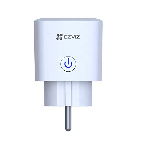 EZVIZ T30 WLAN Smart Plug mit Fernbedienung, Mini Size Smart Plug ohne Hub, funktioniert mit Mobilgeräten, kompatibel mit Alexa, Amazon Echo und Google Home, T30-B, weiß von EZVIZ
