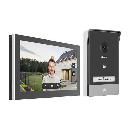 EZVIZ 2K Video Türklingel mit Kamera, Türsprechanlage mit 7" Farb-Touchscreen, Personenerkennung und Zwei-Wege-Audio, Gegensprechanlage mit Türöffner, unterstützt Dualband-WLAN, HP7 von EZVIZ