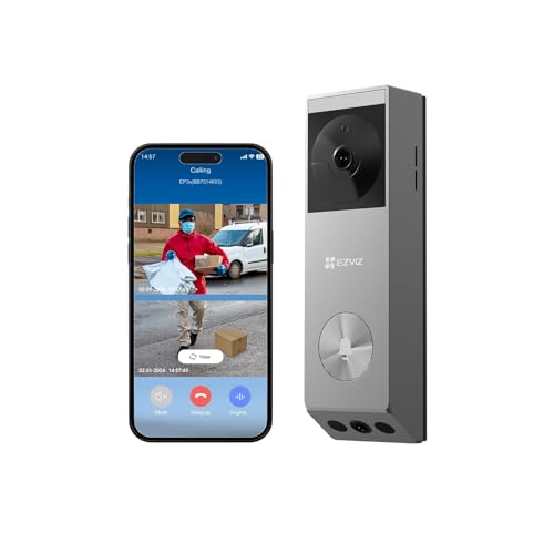 EZVIZ Video Türklingel mit 2K & 1080p Doppelkamera, Kabellose Türklingel mit Solarpanel, Personenerkennung, Paketerkennung, Zwei-Wege-Audio und Farbnachtsicht, 32GB eMMC Speicher, EP3x Pro von EZVIZ