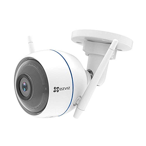 EZVIZ WLAN IP Kamera, Überwachungskamera mit Sirene sowie Licht Alarm, 1080p Außenkamera mit Zwei-Wege-Audio und Aktive Verteidigung, Wetterfest und Kompatibel mit Alexa, ezTube 1080p von EZVIZ