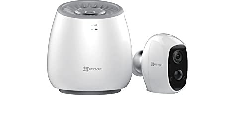 Überwachungskamera Aussen WLAN mit Akku, Triple Pack mit WLB (Lan/4G LTE), kabellos WiFi 1080P 2.4GHz, Nachtsicht, 2-Wege-Audio, SD-Kartenslot, PIR-BEWEGUNGSMELDER, Ezviz C3A von EZVIZ