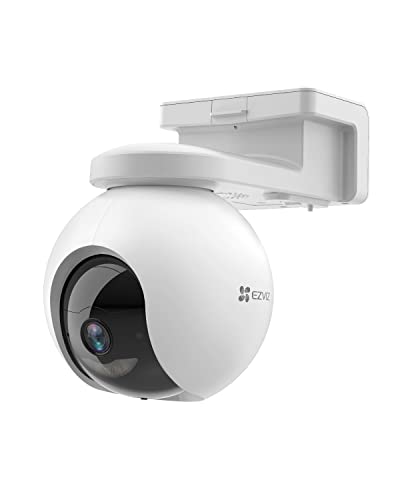 ezviz 4MP Akku Überwachungskamera, 2K+ WLAN IP Kamera mit 10400mAh Akku, automatische Verfolgung, KI Personenerkennung, Zwei-Wege-Audio und Aktive Verteidung verfugbar, HB8 von EZVIZ