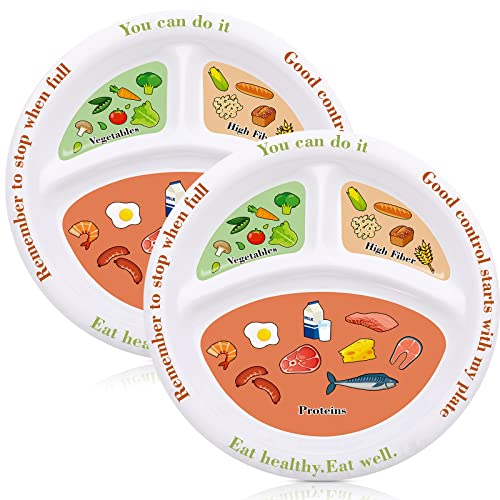 2 Stück Portionskontrollplatten Makro Diätplatte bariatrisch geteilte Portionskontrolle Behälter Portionsplatte Ernährungsplatte für Gewichtsverlust ausgewogenes Essen Essen Essen Abendessen 2 Stück Portionskontrollplatten Makro Diätplatte bariatrisch geteilte Portionskontrolle Behälter Portionsplatte Ernährungsplatte für Gewichtsverlust ausgewogenes Essen Essen Essen Abendessen von Eaasty