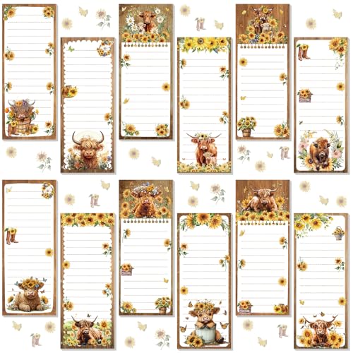 Eaasty 12 Pcs Christmas Magnetic Notepads for Refrigerator Highland Cattle Style Monthly Magnetic Grocery List 9 x 3.5 Magnet Memo Pads 30 Sheet Per Pad Shopping to Do List for January to December Eaasty 12 Pcs Christmas Magnetic Notepads for Refrigerator Highland Cattle Style Monthly Magnetic Grocery List 9 x 3.5 Magnet Memo Pads 30 Sheet Per Pad Shopping to Do List for January to December von Eaasty
