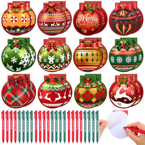 Eaasty 48 Pcs Christmas Mini Notebook with Ballpoint Pen Mini Christmas Gifts Bulk for Students from Teacher Ball Shaped Pocket Notebooks Pocket Small Memo Note Pads for Classroom Gifts Party Favor Eaasty 48 Pcs Christmas Mini Notebook with Ballpoint Pen Mini Christmas Gifts Bulk for Students from Teacher Ball Shaped Pocket Notebooks Pocket Small Memo Note Pads for Classroom Gifts Party Favor von Eaasty