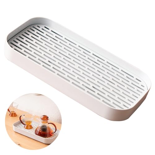 Eabdice Abtropfgestell, Geschirr Trockenmatte, Multifunktionales Drain Board, Zum Abtropfen von Geschirr, Wassertassen Oder Als Ablagefläche (33 x 16 x 4 cm) von Eabdice