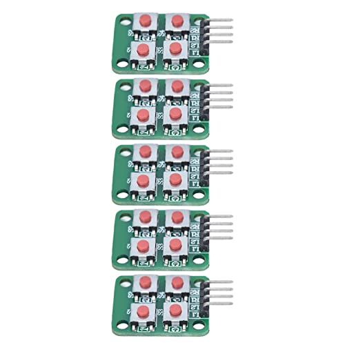 Eacam 5pcs 2x2 Scan 4 Tastaturtastaturmodul -Array -Taste -Schaltermodul, Geeignet für die Autodifizierung, Motorsteuerung, Mikropumpen von Eacam
