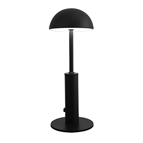 Eacam Einstellbare LED -wiederaufladbare Moderne Einfache Stangentischlampe, Oberen Tapschalter, Drei Zahnräder, Geeignet für Home, Essbar (Schwarz) von Eacam