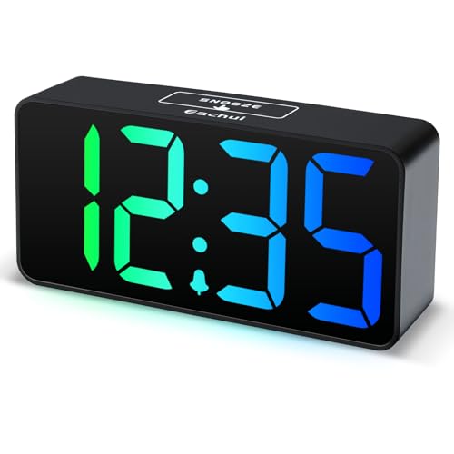 Eachui LED Wecker Digital RGB Farbiger wecker für Kinder mit USB-Ladeanschluss, Große Ziffern Display, Helligkeit und Lautstärke Regelbar, Snooze, 12/24HR, Netzbetrieben Eachui LED Wecker Digital RGB Farbiger wecker für Kinder mit USB-Ladeanschluss, Große Ziffern Display, Helligkeit und Lautstärke Regelbar, Snooze, 12/24HR, Netzbetrieben von Eachui