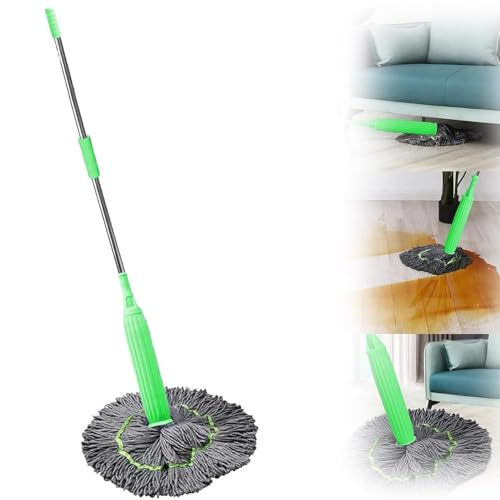 2 in 1 Dehydrated Mop, 2024 Neu Bodenwischer, 360° Drehgelenk wischmopp Wischmopp mit Auswringfunktion, Self Wringing Mop für Fliesen und Laminat, Wet and Dry, Detachable (1set) von EagerMinds