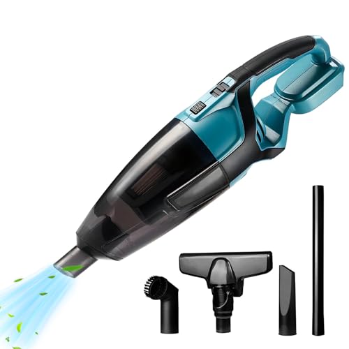 Akku Staubsauger für Makita 18V Akkus（Ohne Akku und Ladegerät）, 8000Pa Handstaubsauger mit Fugendüse, Polsterdüse, 0.6L-Staubfangbehälter, Akku-Handstaubsauger für Zuhause und Auto (A) von EagerMinds