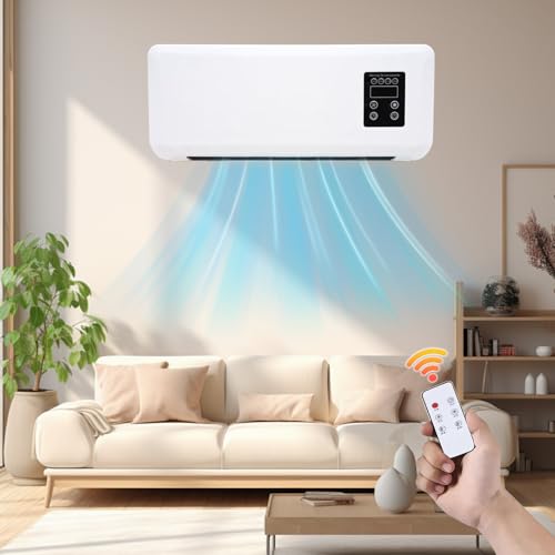 EagerMinds 2-in-1 Wandventilator Mit Fernbedienung Und Timer - Flügellos, Oszillierend Für Das Schlafzimmer Im Homeoffice von EagerMinds
