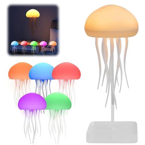 EagerMinds Nachtlicht Kinder, Quallenatmosphäre leuchtend Licht, 5 Farben 2 Lichtmodi Baby Nachtleuchte aus Silikon, Nachtlampe Baby, Stilllicht, Touch-steuerung, USB-aufladung EagerMinds Nachtlicht Kinder, Quallenatmosphäre leuchtend Licht, 5 Farben 2 Lichtmodi Baby Nachtleuchte aus Silikon, Nachtlampe Baby, Stilllicht, Touch-steuerung, USB-aufladung von EagerMinds