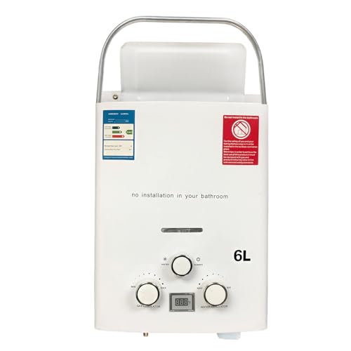 Gas Durchlauferhitzer, 16KW LPG Propangas Durchlauferhitzer, 6L Tragbarkeit Gasdurchlauferhitzer, Heißwasserbereiter Boiler Tankless Instant Boiler, für Camping, Caravaning und Haushalt (mit Henkel B) Gas Durchlauferhitzer, 16KW LPG Propangas Durchlauferhitzer, 6L Tragbarkeit Gasdurchlauferhitzer, Heißwasserbereiter Boiler Tankless Instant Boiler, für Camping, Caravaning und Haushalt (mit Henkel B) von EagerMinds