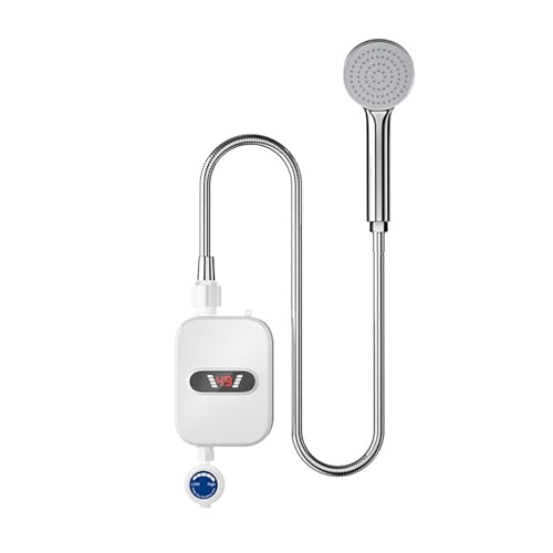 Sofortiger Durchlauferhitzer, LED, 3500 W, Mini-Durchlauferhitzer, sofortig, 220 V, mit digitaler Anzeige, IPX4, elektrischer Durchlauferhitzer, für Küche und Badezimmer von EagerMinds