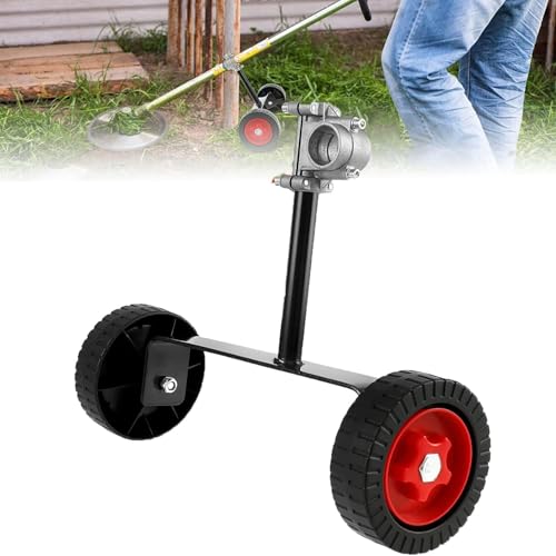 Unkrautstecher Räder, Universal-Rasenmäher-Stützrad, Verstellbarer Stützaufsatz Für Fadenschneider, Hilfsräder Mit Geraden Rädern, Zubehör Für Elektrische Freischneider (28CM) von EagerMinds