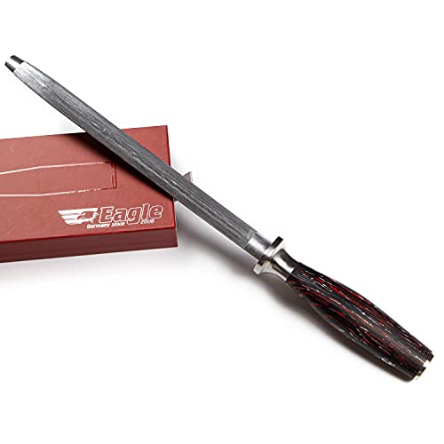 Eagle Professional - Wetzstab 23 cm Klingenlänge - Heftschalen: G10 schwarz-rot-weiß von Eagle