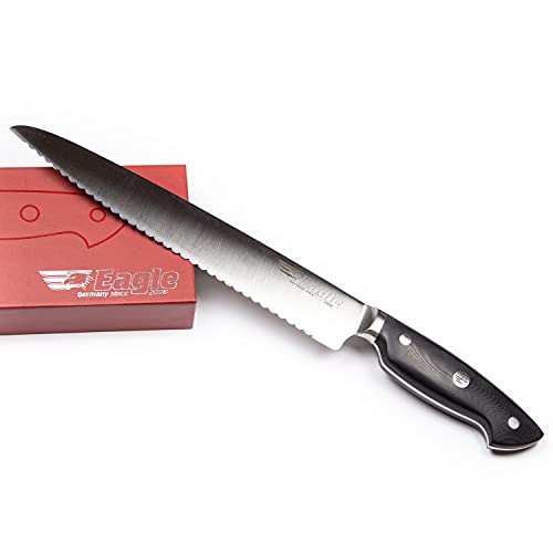 Eagle U-Grip - Brotmesser 23 cm - Deutscher Messerstahl 1.4116 / Heftschalen: G10 schwarz Eagle U-Grip - Brotmesser 23 cm - Deutscher Messerstahl 1.4116 / Heftschalen: G10 schwarz von Eagle