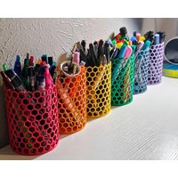 Stiftehalter Mit Modernem Waben-Design - Organizer Für Den Schreibtisch Stifthalter Büro & Home-Office von EaglePrintsStore