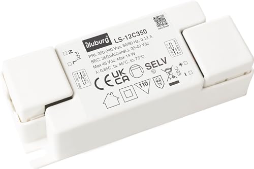 LED Netzteil 300mA - 350mA 12W Flickerfree LED Driver Treiber Trafo mit Konstantstrom von Eaglerise