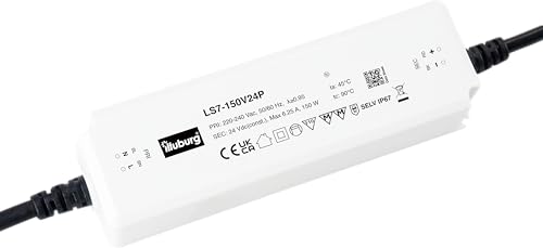 LED Trafo 24V 150W Konstantspannung IP67 Wasserdicht Flickerfree für LED Streifen Lampen LED Netzteil Driver Treiber Transformator von Eaglerise