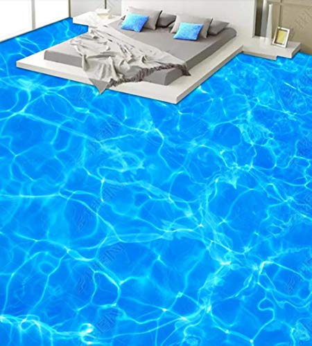 Custom Bodenaufkleber Wasserdichtes Selbstklebendes Vinyl Weilan Meeresoberfläche Badezimmer Badezimmer Schlafzimmer 3D Boden-200 * 140 Cm von Eahujflg