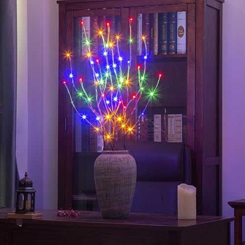 Eambrite 3er Set Lichterzweige mit 60 Bunten LEDs, Beleuchtete Braune Zweige mit Erdspießen, Weihnachtsdeko für Zuhause Garten Wege Terrasse Innen Außen 76 CM Eambrite 3er Set Lichterzweige mit 60 Bunten LEDs, Beleuchtete Braune Zweige mit Erdspießen, Weihnachtsdeko für Zuhause Garten Wege Terrasse Innen Außen 76 CM von Eambrite